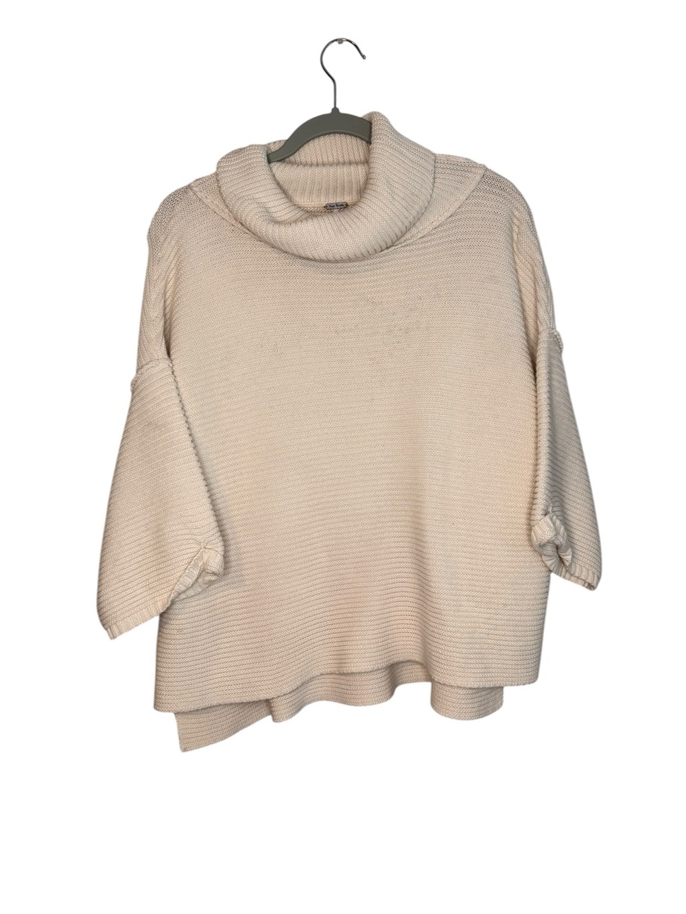 Free People Kitty Knit Thermal Top Cream Size Medium